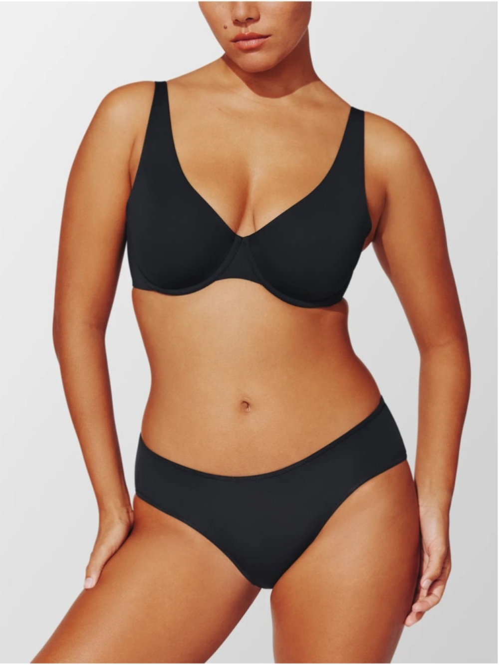 ThirdLove Black Underwire Second Skin Unlined Bra Airy Silky BNWT